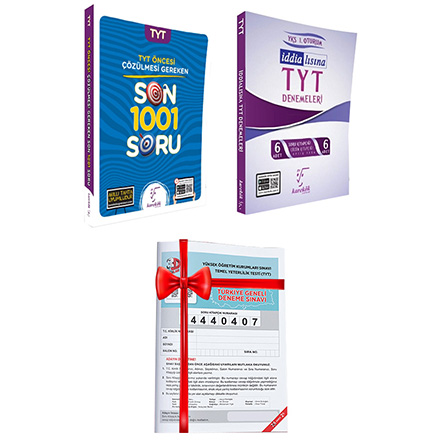 TYT 6 l Deneme ve Son 1001 Soru Seti Deneme Snav HEDYEL Karekk Yaynlar