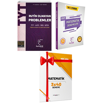 TYT Matematik Denemeleri ve Problemler Seti Deneme Snav HEDYEL Karekk Yaynlar