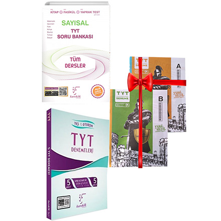 TYT Saysal Tm Dersler Soru Bankas ve TYT 5 li Deneme Snav Seti Deneme Snav HEDYEL Karekk Yaynlar