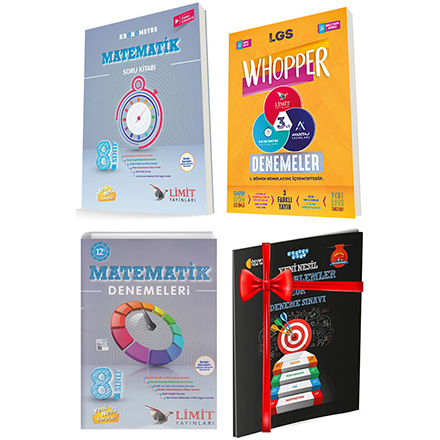 LGS Matematik Soru Bankas Matematik Denemeleri ve Whopper 3 l Denemeler Seti Deneme Snav HEDYEL Limit Yaynlar