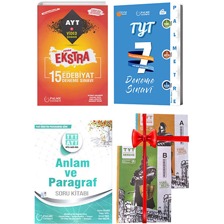 TYT AYT Anlam ve Paragraf Soru Kitab 7 li Deneme ve 15 li Edebiyat Deneme Snav Seti Deneme Snav HEDYEL Palme Yaynevi
