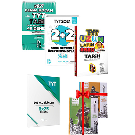 TYT Tarih 2+2 zet Ders Notlar 40 l Deneme ve 3x25 Deneme Snav Seti Deneme Snav HEDYEL Benim Hocam Yaynlar