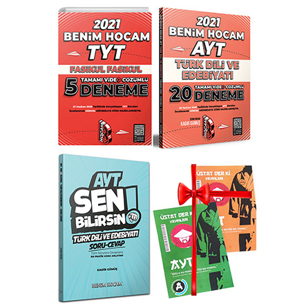 AYT 20 li Edebiyat Deneme Snav Soru Cevap Konu Anlatm ve TYT 5 li Deneme Snav Seti Deneme Snav HEDYEL Benim Hocam Yaynlar