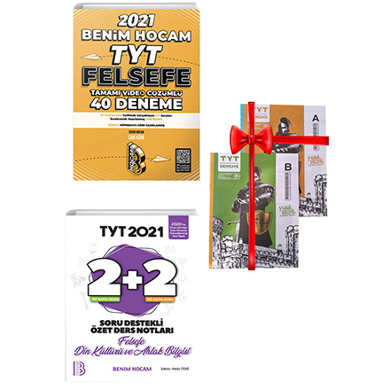 TYT Felsefe 40 l Deneme Snav ve 2+2 zet Ders Notlar Seti Deneme Snav HEDYEL Benim Hocam Yaynlar