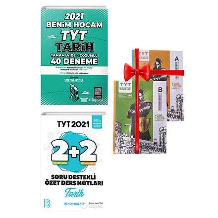 TYT Tarih 40 l Deneme Snav ve 2+2 zet Ders Notlar Seti Deneme Snav HEDYEL Benim Hocam Yaynlar