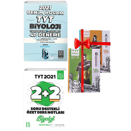 TYT Biyoloji 40 l Deneme Snav ve 2+2 zet Ders Notlar Seti Deneme Snav HEDYEL Benim Hocam Yaynlar