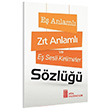 E Anlaml Zt Anlaml ve E Sesli Kelimeler Szl Ata Yaynclk