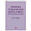 Osmanl Trkesindeki Arapa-Farsa Seste Kelimeler Dizini Akl Fikir Yaynlar