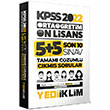 2022 KPSS Ortaöğretim Ön Lisans GY-GK Son 10 Sınav Tamamı Çözümlü Çıkmış Sorular Yediiklim Yayınları