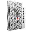 Gpta BJK Spiralli Ofset PP Kapak A6 80 Yaprak izgili Defter