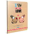 Love Tel Dikili Ofset PP Kapak A5 60 Yaprak Kareli Defter Gpta
