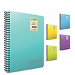 Chromo Spiralli Plastik Kapak A6 80 Yaprak Kareli  Defter (1352) Gpta