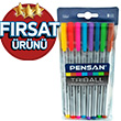 Pensan Trball Tkenmez Kalem Renkli 8 Li Set 1003