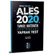 2020 ALES Trke Matematik ek Kopart Yaprak Test Benim Hocam Yaynlar
