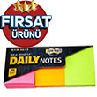 3 Renk Neon Yapkanl Bloknot SB-8552 Not Yaz