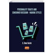 Personality Traits And Consumer Decision-Making Styles Nobel Bilimsel Eserler
