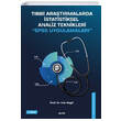 Tbbi Aratrmalarda statiksel Analiz Teknikleri SPSS Uygulamalar Alfa Kitap