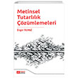 Metinsel Tutarllk zmlemeleri Pegem Akademik Yaynlar