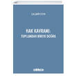 Hak Kavram Toplumdan Bireye Doru On ki Levha Yaynclk