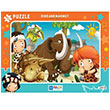 Dino ve Mamut ereveli Puzzle 72 Para Blue Focus