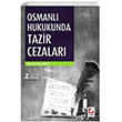 Osmanl Hukukunda Tazir Cezalar Sekin Yaynclk