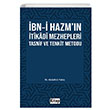 bni Hazmn tikadi Mezhepleri Abdullah Yekta Kitap Dnyas