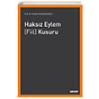 Haksz Eylem (Fiil) Kusuru Cengiz Kohisarlolu Sekin Yaynclk