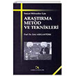Sosyal Bilimciler in Aratrma ve Metod Teknikleri amlca Yaynlar