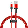 Baseus Halo 2.4A Lightning 0.5 Metre arj Kablosu Krmz