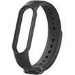 Kyver Xiaomi Mi Band 5 ve 6 Uyumlu Silikon Kordon Kay (Siyah)