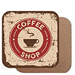 Coffee Shop Retro Vintage Tarz Ahap Bardak Altl
