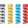 4 Adet Spiral Kablo Koruyucu iPhone Micro USB ve Tüm Kablolar İçin Kablo Koruyucu Spiral 4 Renk