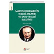 Martin Heideggerin Teoloji Anlay ve Onto Teoloji Eletirisi DBY Yaynlar