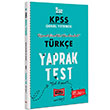 2022 KPSS Lisans GY Trke Yaprak Test Yarg Yaynlar