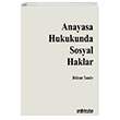 Anayasa Hukukunda Sosyal Haklar Blent Tanr On ki Levha Yaynclk