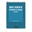 bn`l- Hmm`n ctihad Ve Taklit Anlay Anlay Hikmetevi Yaynlar