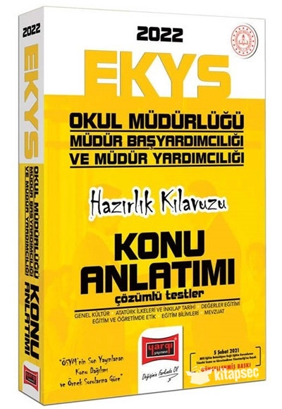 2022 MEB EKYS Okul Mdr ve Yardmcl Konu Anlatml Hazrlk Klavuzu Yarg Yaynlar