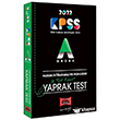 2022 KPSS A Grubu Hukuk ktisat Maliye Muhasebe Yaprak Test Yarg Yaynlar