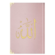 Rahle Boy Kadife Kur`an- Kerim (Pudra Pembe, Nakl, Yaldzl, Mhrl) Hayrat Neriyat