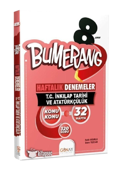 8.Snf LGS Bumerang 32 Haftalk T.C nklap Tarihi ve Atatrklk Denemeleri Gnay Yaynlar