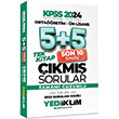 2024 KPSS Ortaöğretim Ön Lisans Genel Yetenek Genel Kültür Tamamı Çözümlü 5+5 Çıkmış Sorular Tek Kitap Yediiklim Yayınları