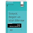 Sosyal Beeri ve dari Bilimler Alannda Uluslararas Aratrmalar XVII