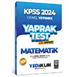 2024 KPSS Genel Yetenek Matematik ek Kopart Yaprak Test Yediiklim Yaynlar