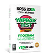 2024 KPSS Eitim Bilimleri Program Gelitirme ek Kopart Yaprak Test Yediiklim Yaynlar 
