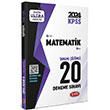 2024 KPSS Matematik 20 Deneme Snav Karekod zml Data Yaynlar