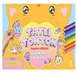 Kawaii Tatl Tonton kartma Hediyeli Boyama Albm Doan ocuk