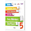 Orjin 5. Snf Fen Bilimleri Defter Orjin Yaynlar