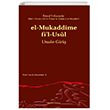 el-Mukaddime fil-Usl Usule Giri Ankara Okulu Yaynlar