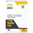 2024 KPSS Genel Yetenek Yaprak Test Data Yaynlar