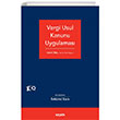 Vergi Usul Kanunu Uygulamas Sekin Yaynclk